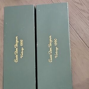 Dom Perignon Vintage 1990 and 1992 empty boxes